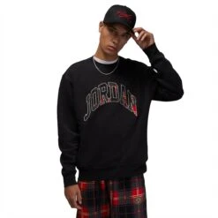 Air Jordan ESSENTIAL HOLIDAY PLAID FLEECE CREW