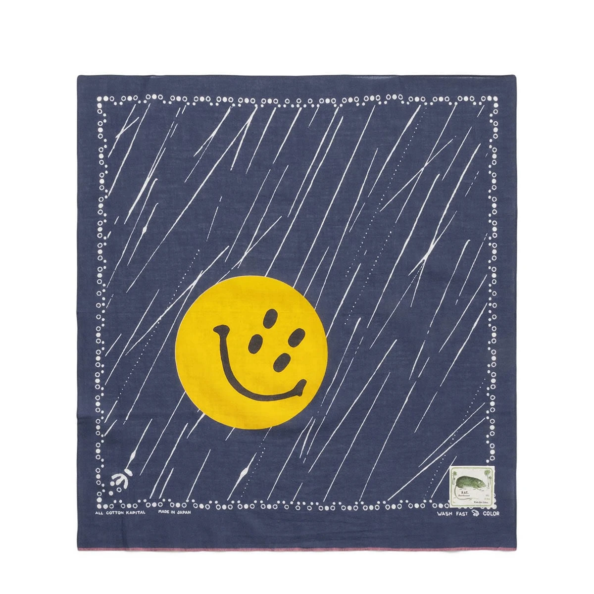 FASTCOLOR SELVEDGE BANDANA (RAIN SMILE) 4 FASTCOLOR SELVEDGE BANDANA (RAIN SMILE) - Image 2