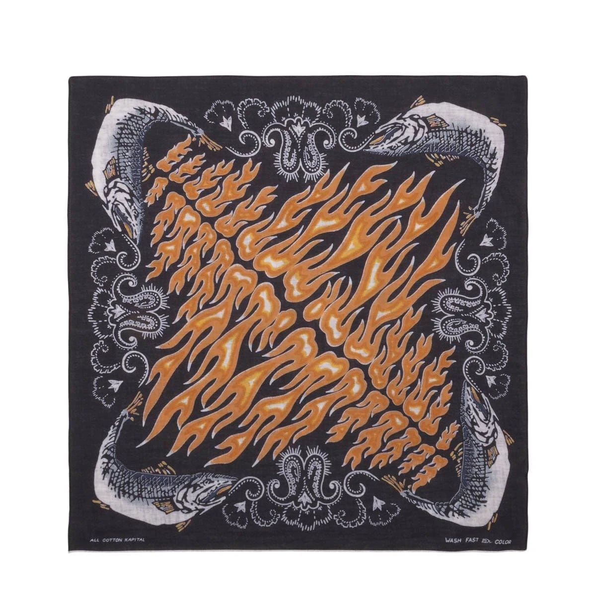 FASTCOLOR SELVEDGE BANDANA (FIRE SALMON) 4 FASTCOLOR SELVEDGE BANDANA (FIRE SALMON) - Image 2