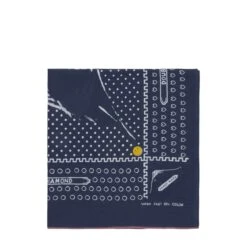 FASTCOLOR SELVEDGE BANDANA (MIRRORED FUJI SMILE) -Bodega KapitalFASTCOLORSELVEDGEBANDANA MIRROREDFUJISMILE NAVYOSEK 1036 3