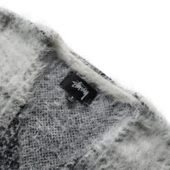 Stüssy HAIRY PLAID CARDIGAN -Bodega stussyHAIRYPLAIDCARDIGANWHITES117169 4